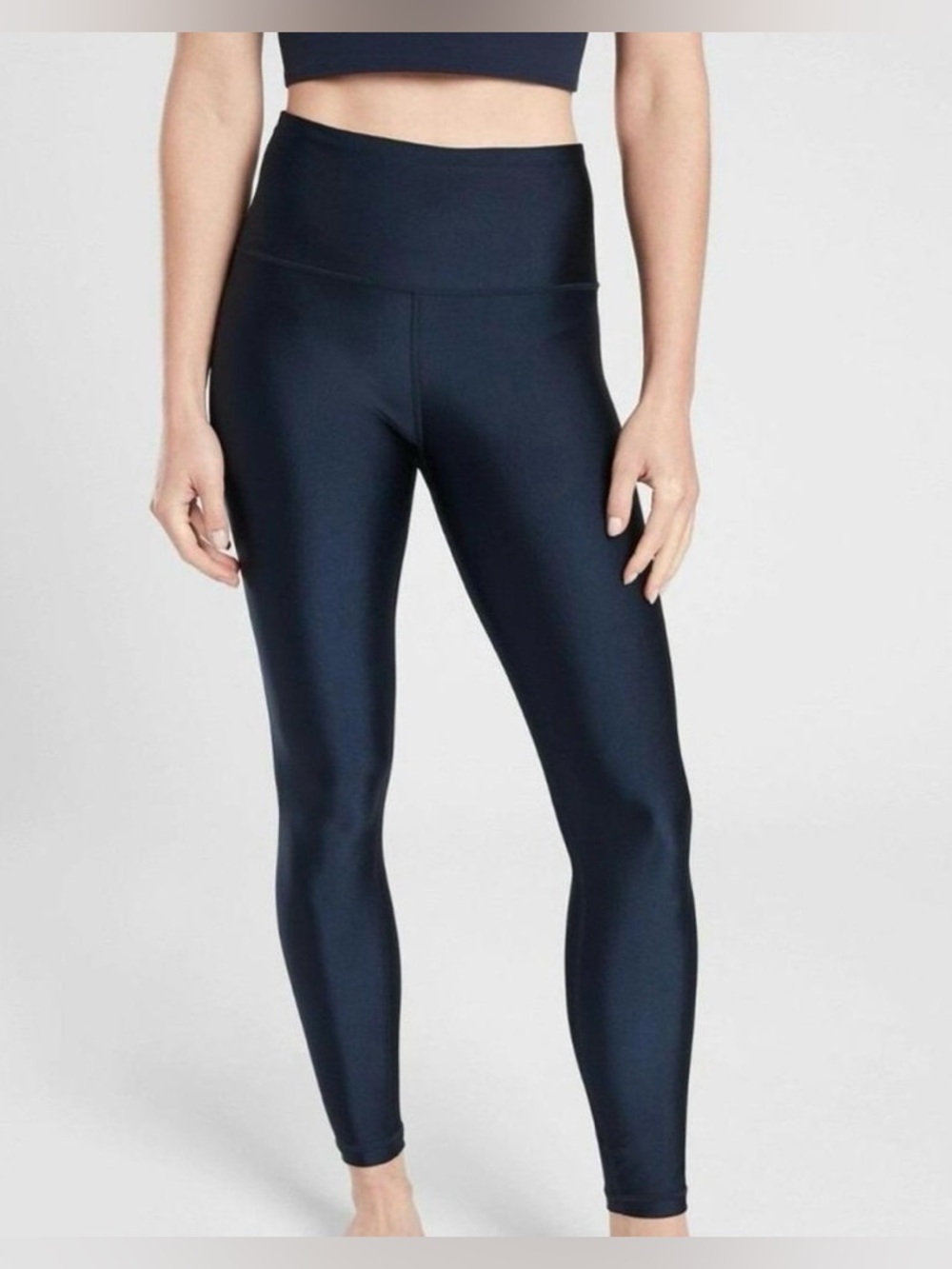 Athleta Leggings Black Shine Workout Leggings Black Leggings High Rise Leggings